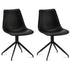 Set of 2 Black Dining Chairs Isabel